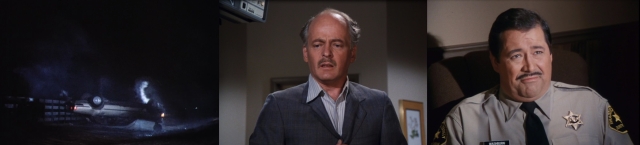 The accident which Driscoll deliberately caused. Driscoll visits Mickey in the hospital and is overcome with guilt. The Dallas sherriff breaks the news of Driscoll's suicide to Ray.
